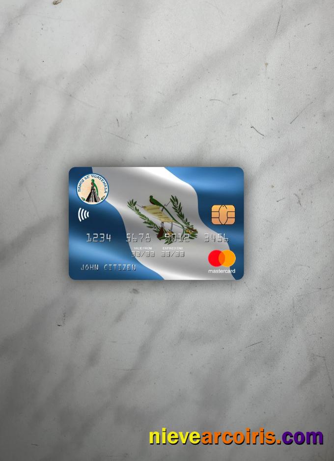 Guatemala Banco de Guatemala mastercard photolook